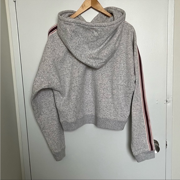 ARITZIA TNA The Iconic Hoodie Cropped Hoodie with side stripe - Grey - Picture 2 of 6